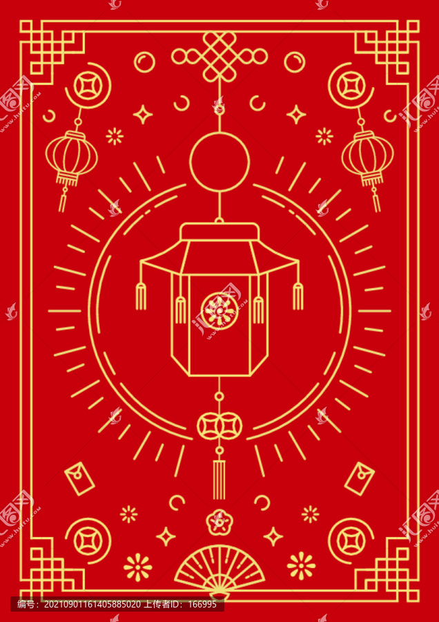 節(jié)日線性插畫