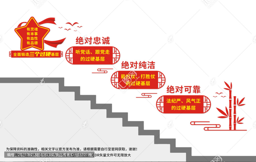 三個過硬基層樓梯文化墻