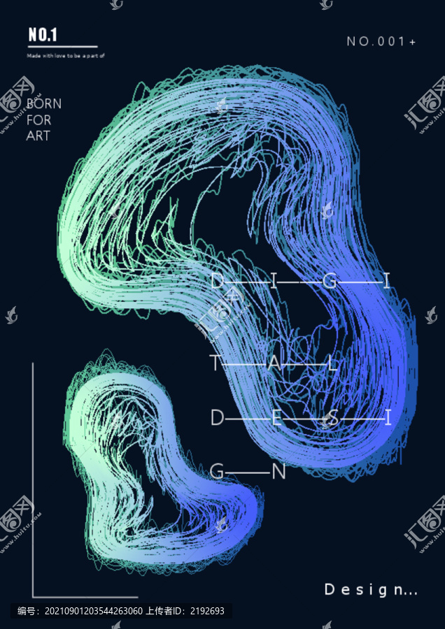 炫彩科技線條海報(bào)