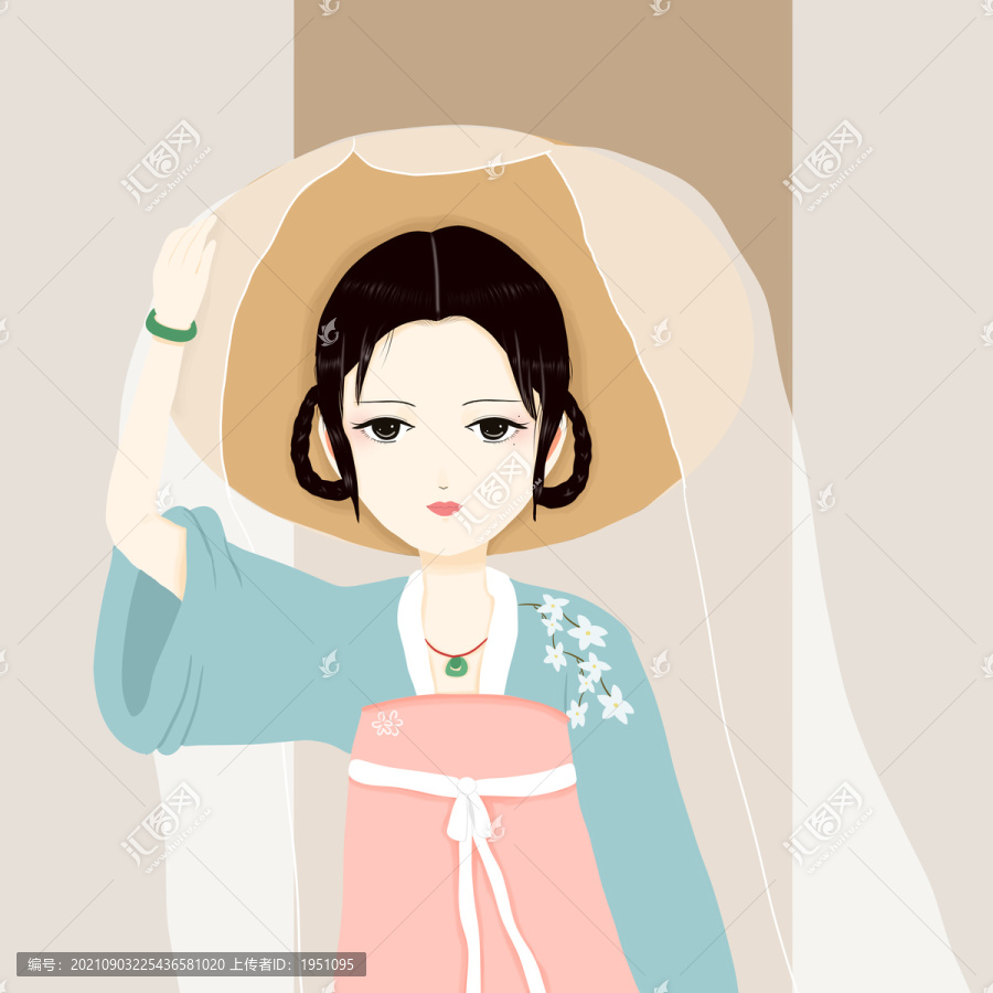 手繪古風美女