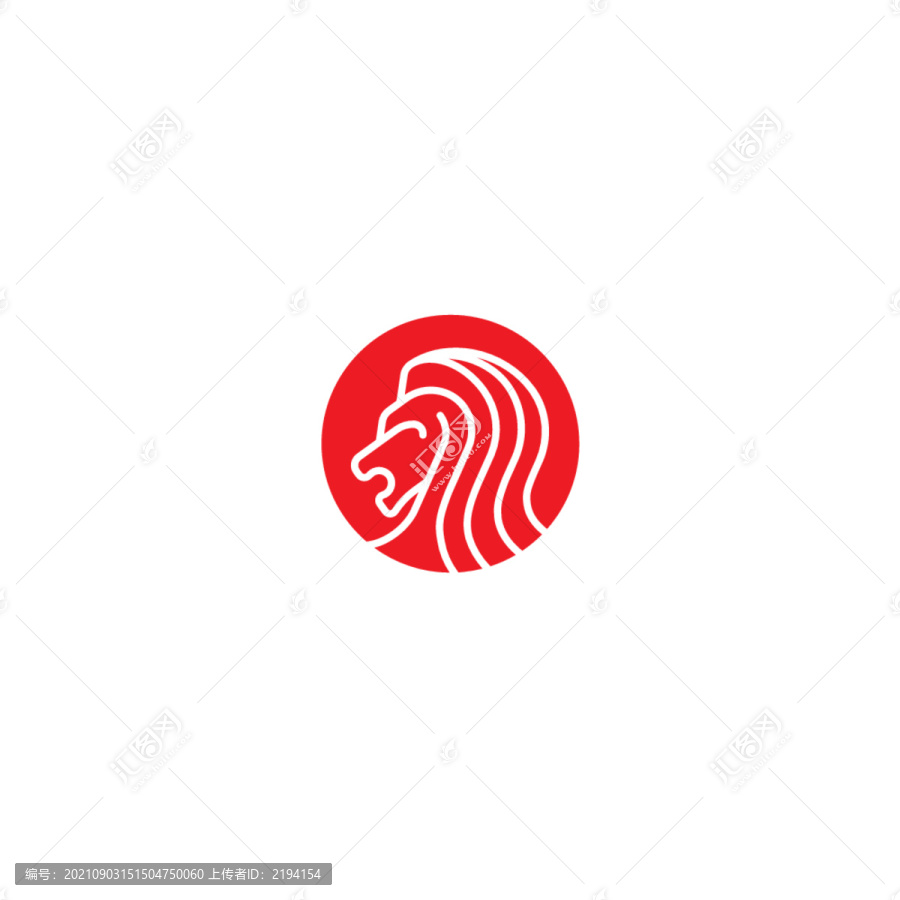 簡(jiǎn)約線條獅子LOGO標(biāo)志