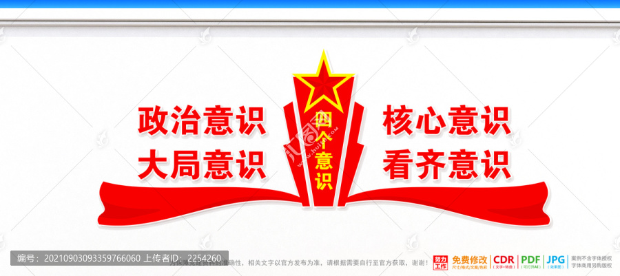 四個意識文化墻