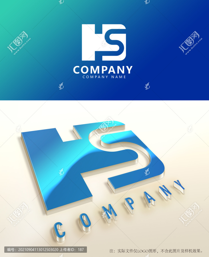 HS字母logo設(shè)計(jì)