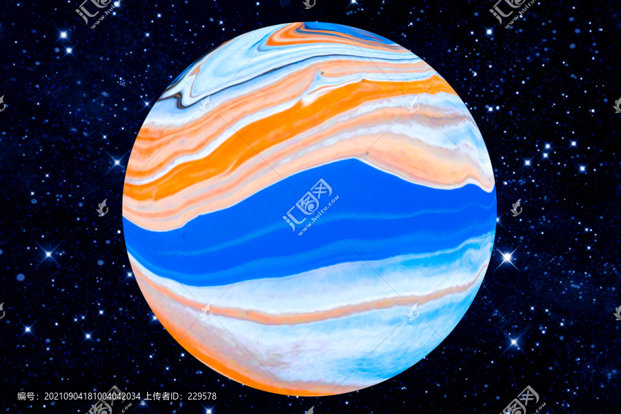手繪流體星球