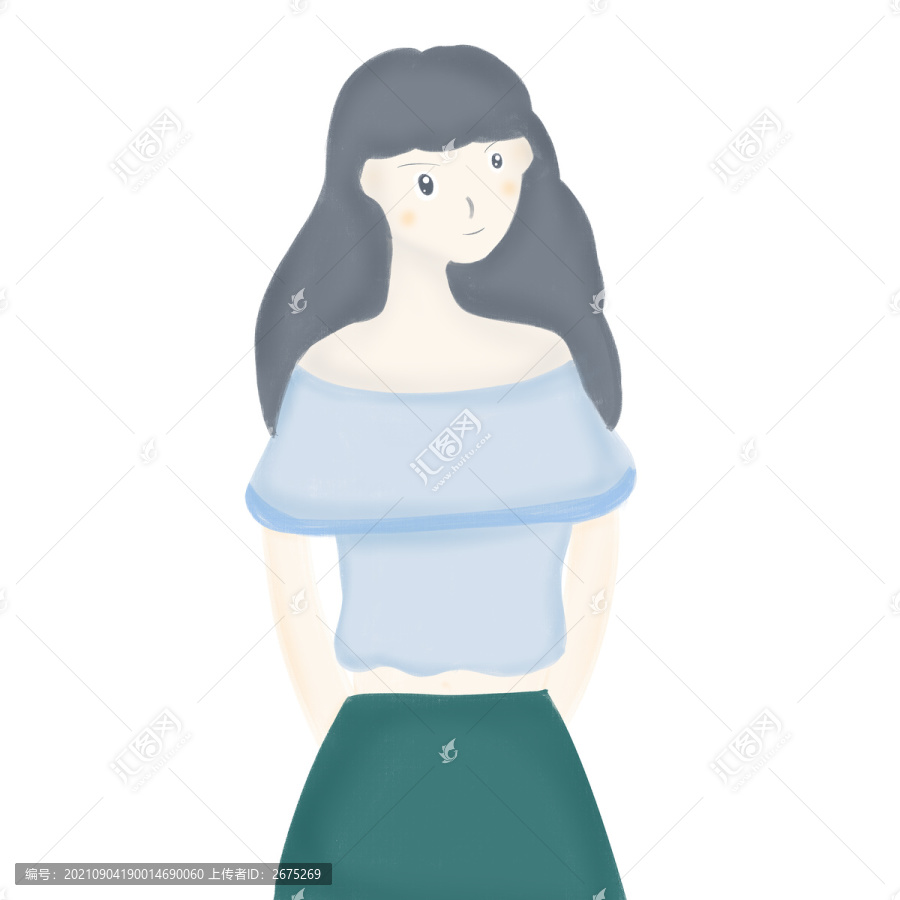 長發(fā)的少女