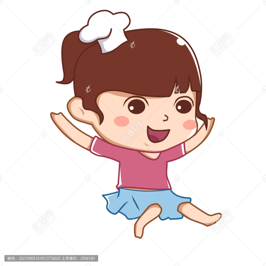 好吃可愛女生插圖