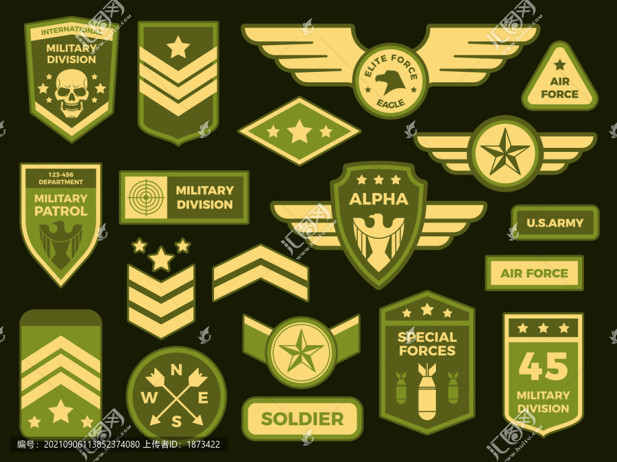 美國海陸空軍軍徽集合