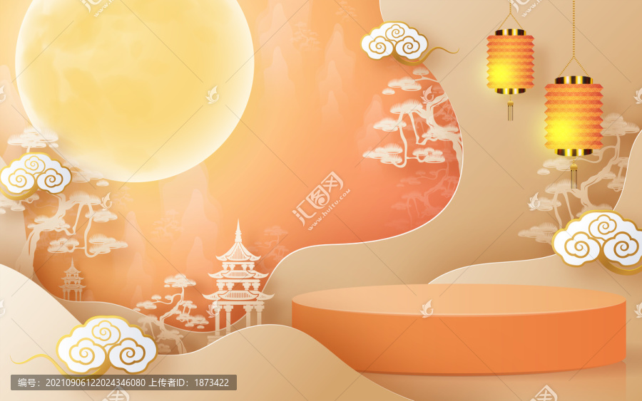 中秋圓形展示臺設(shè)計