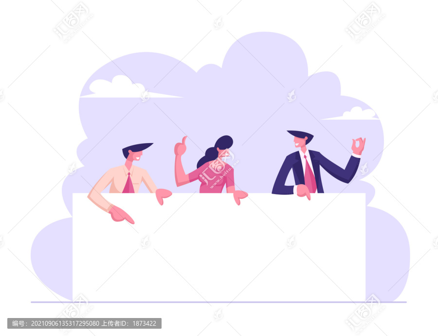 適用于商業(yè)廣告的卡通橫幅模板