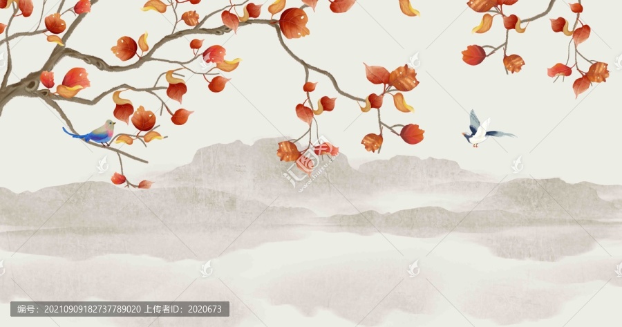 紅葉山水花鳥