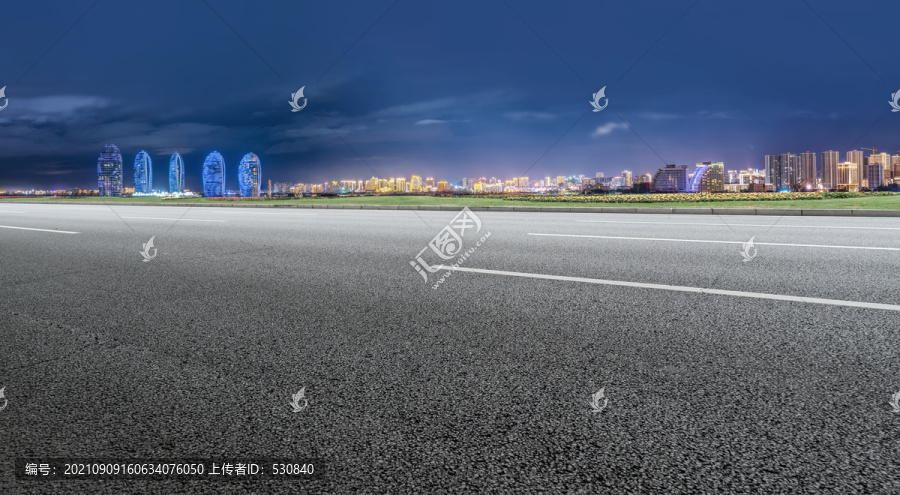 城市道路和城市夜景