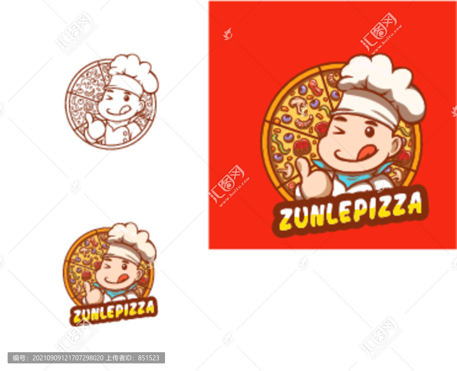披薩LOGO美食食物廚師