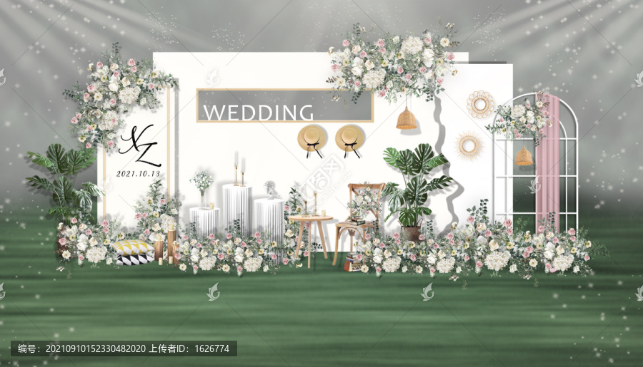 白綠草坪森系婚禮