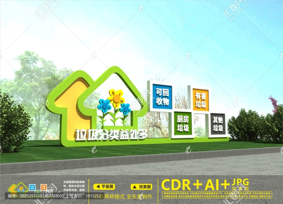 垃圾分類雕塑