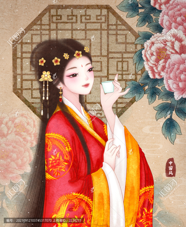 古風(fēng)美人插畫
