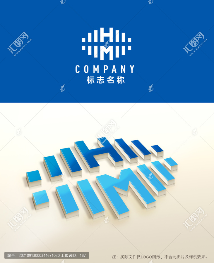 HM字母logo