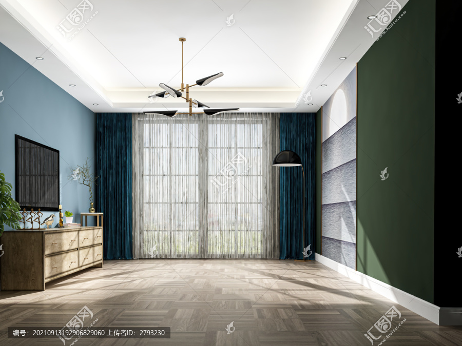 北歐客廳沙發(fā)場景家具空景