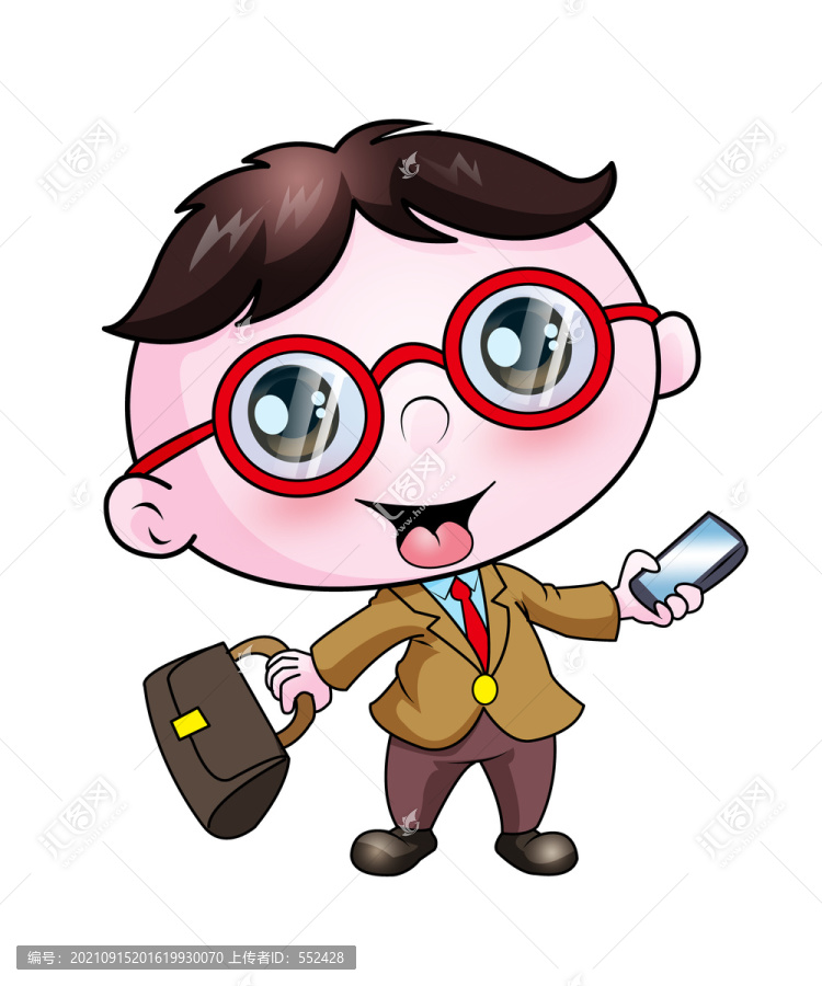 眼鏡男子卡通設計