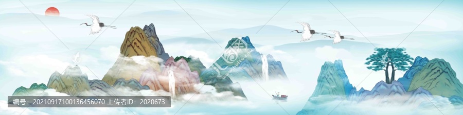 巨幅山水畫
