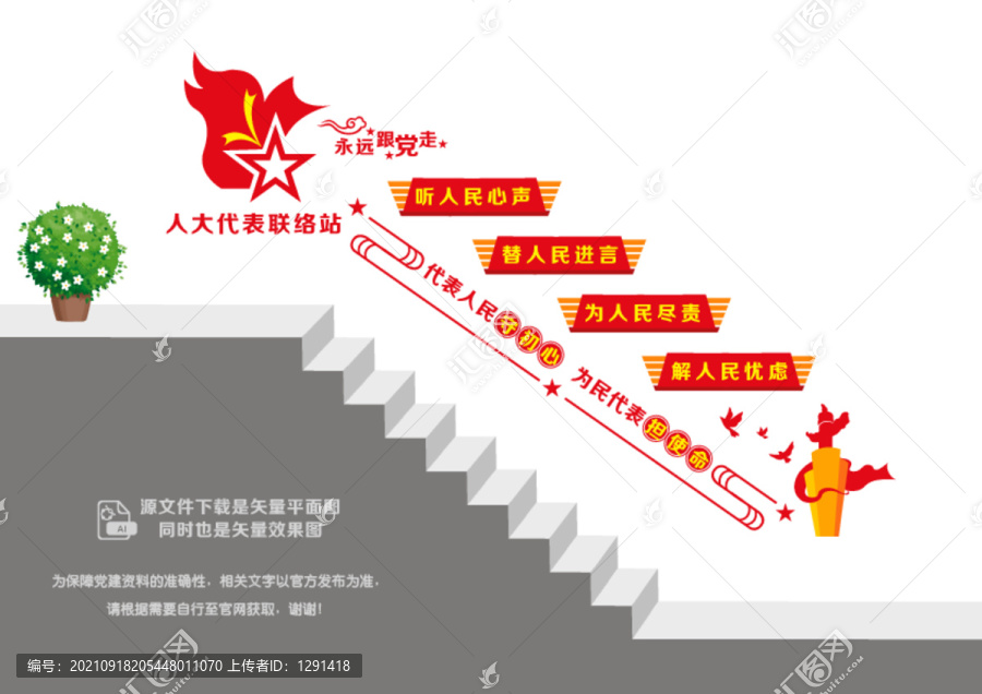 人大代表樓梯墻
