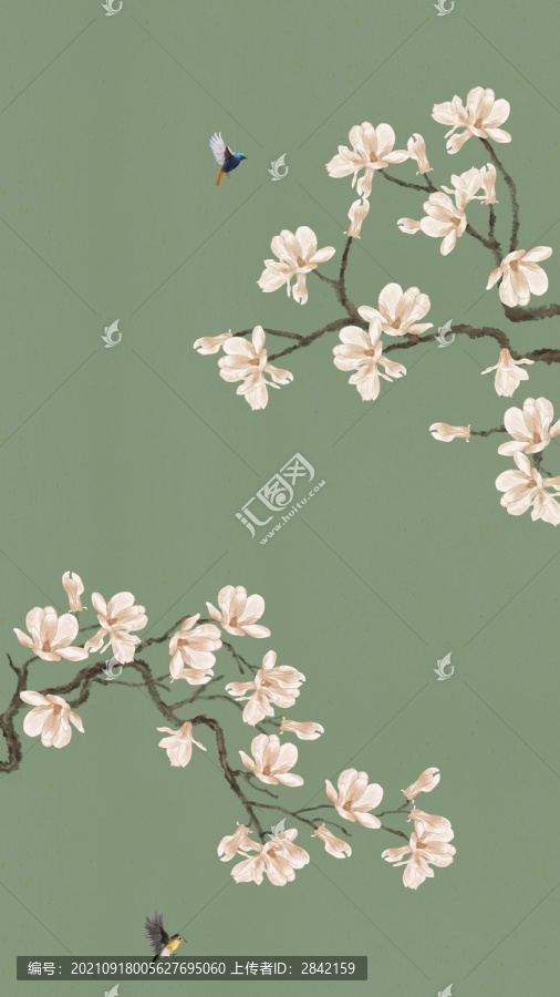 玉蘭花鳥畫