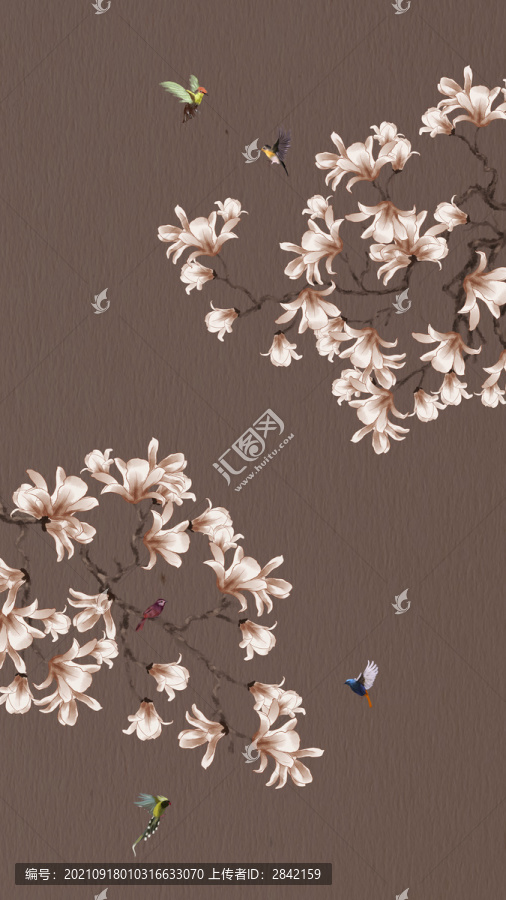 玉蘭花鳥(niǎo)圖