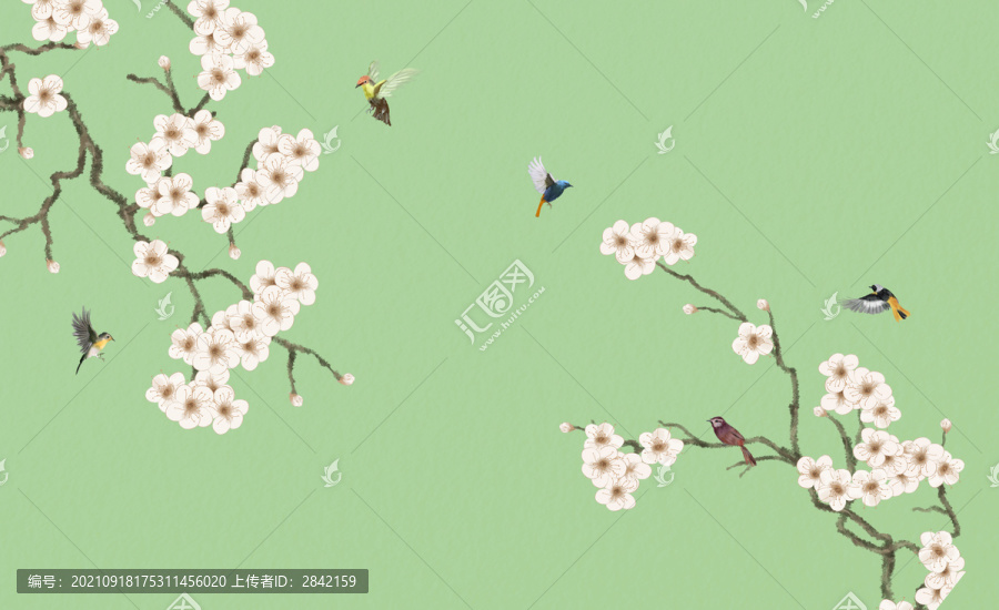 工筆梅花