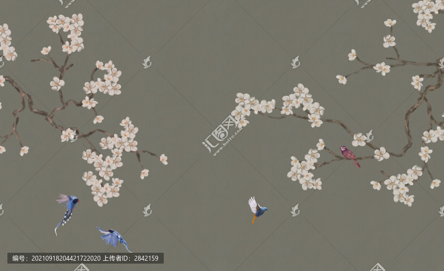梅花花鳥畫