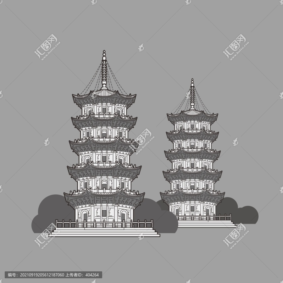 東西塔矢量
