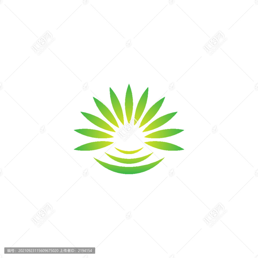 太陽花笑臉LOGO標(biāo)志設(shè)計(jì)