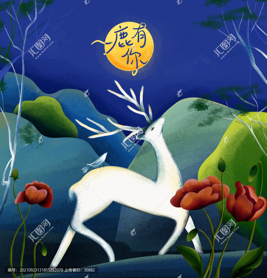 麋鹿包裝插畫(huà)