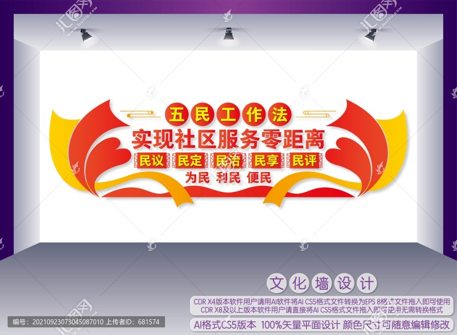 五民工作法文化墻