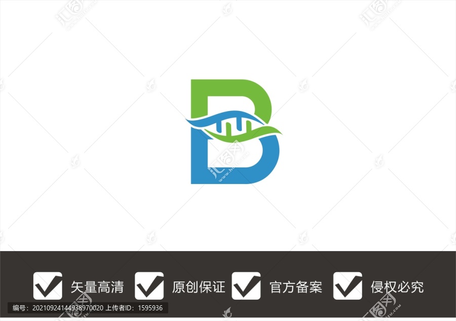 字母B基因logo