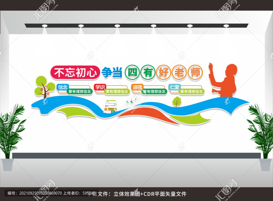 四有老師教育文化墻
