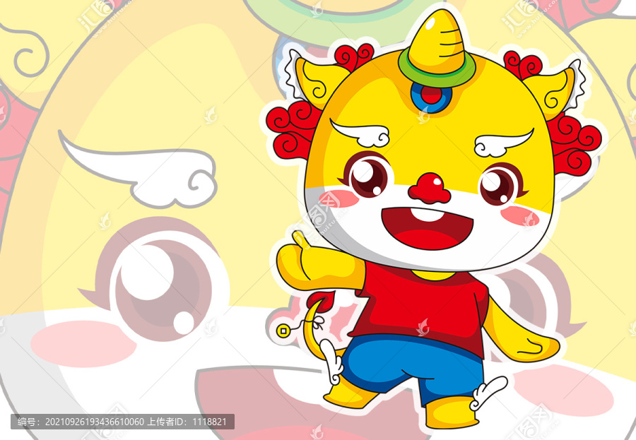 卡通金龍寶寶可愛貔貅形象生肖獸