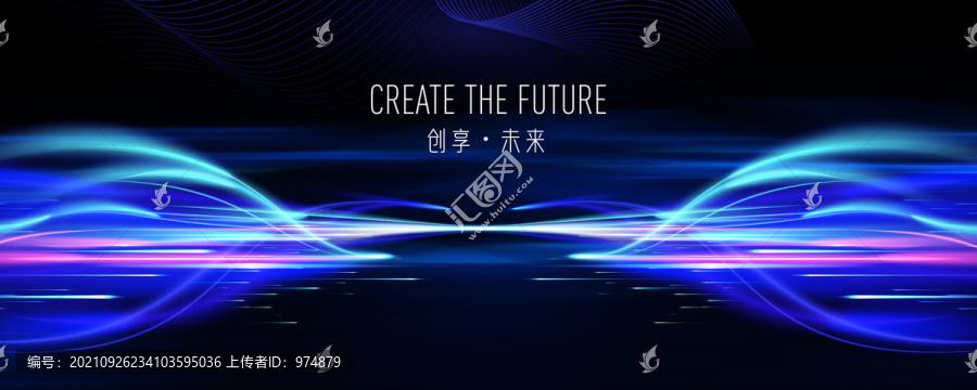 藍色未來科技背景