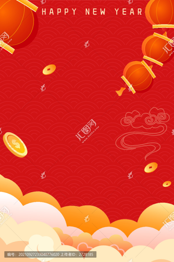 新年背景插畫