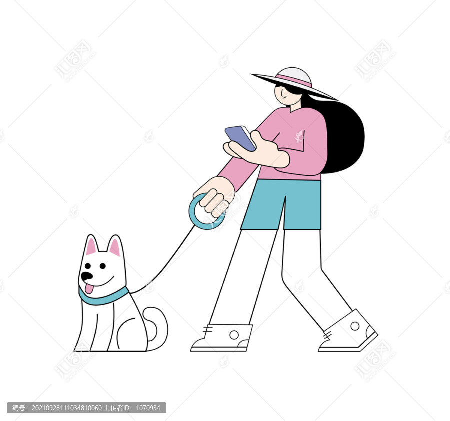 女孩和狗