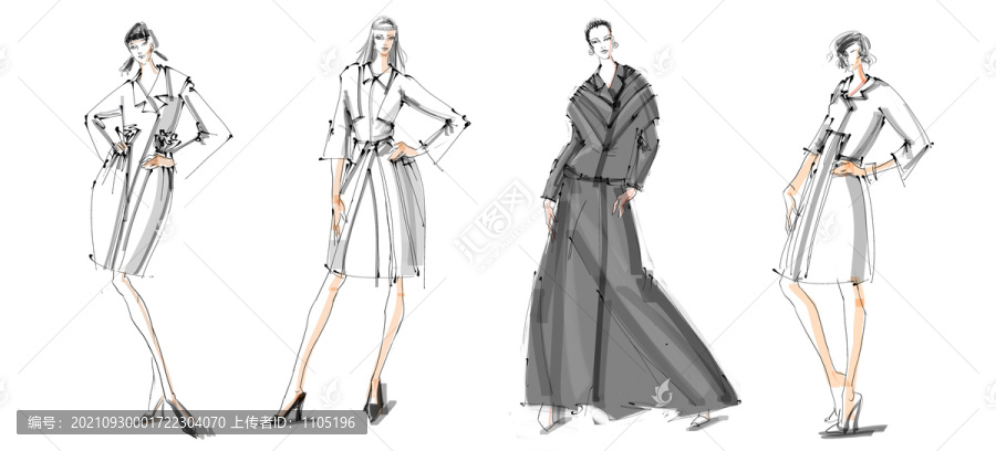 立裁廓形服裝設(shè)計(jì)效果圖