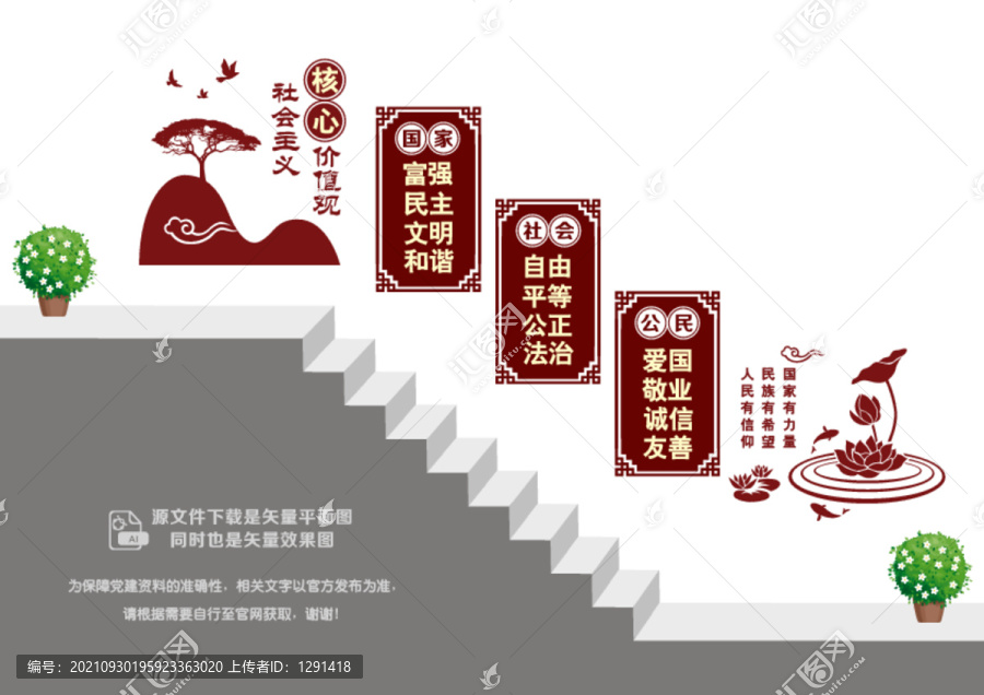 價值觀階梯墻