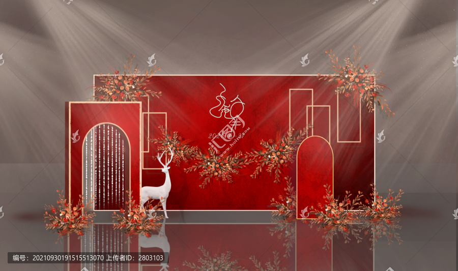 紅色經(jīng)典婚禮留影區(qū)