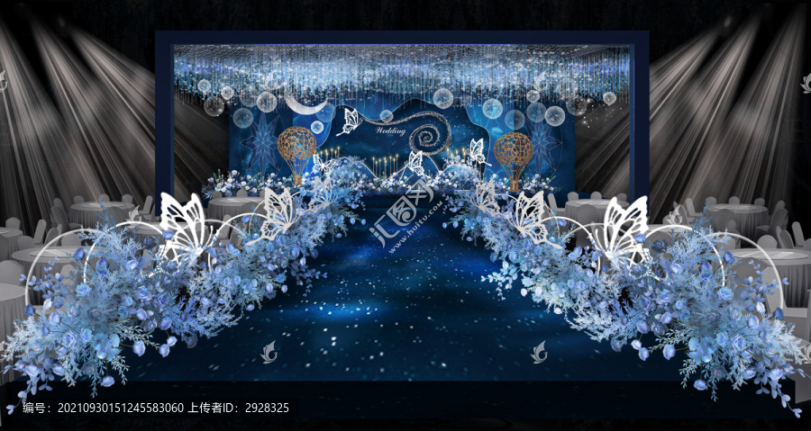 藍(lán)色星空婚禮效果圖