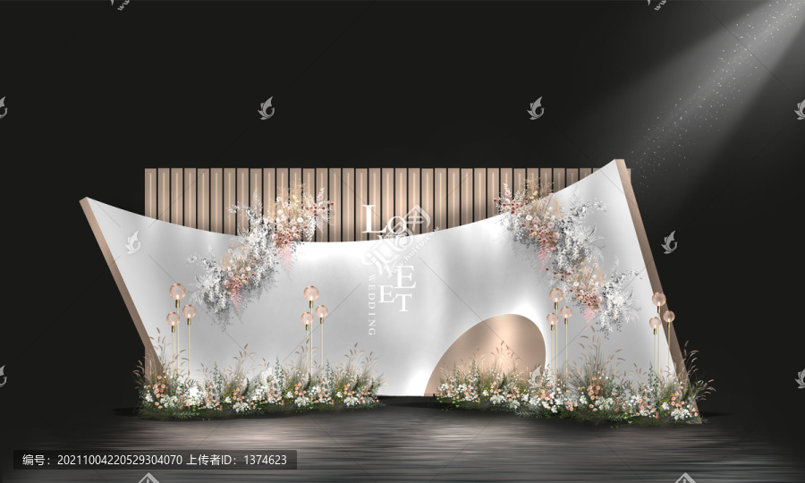 白金色婚禮效果圖