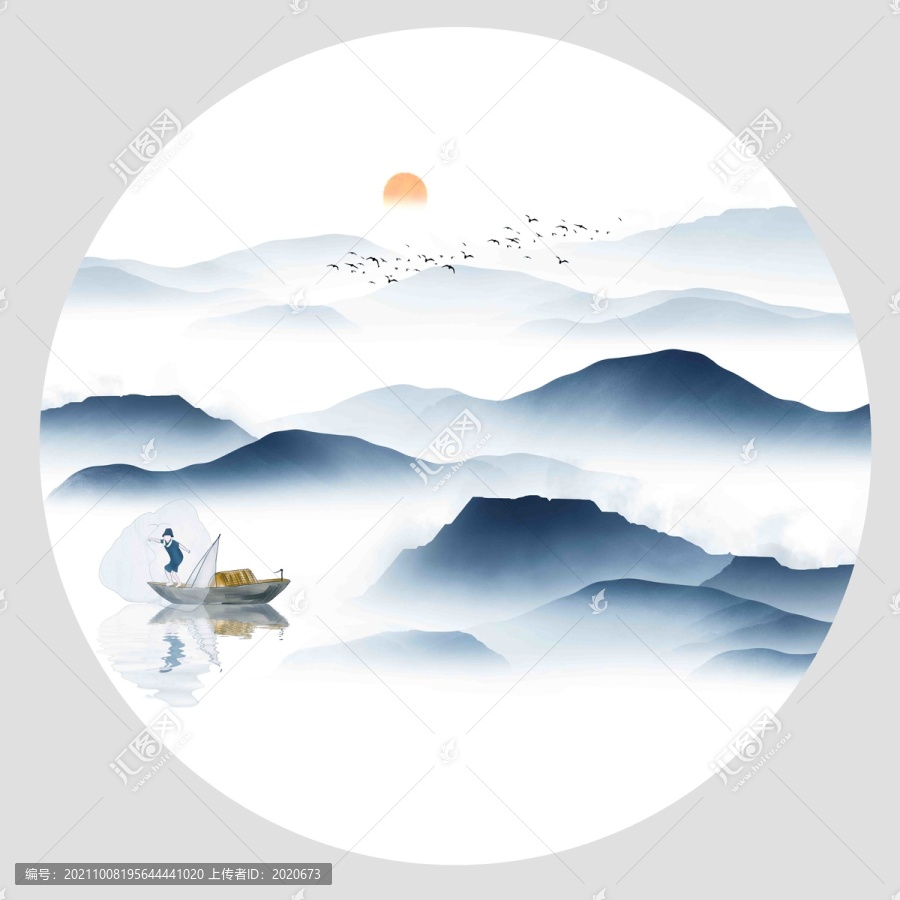 中國(guó)風(fēng)水墨山水