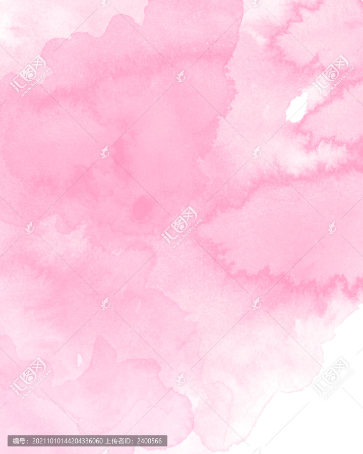 粉色水彩水墨