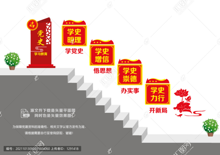 黨史教育階梯墻