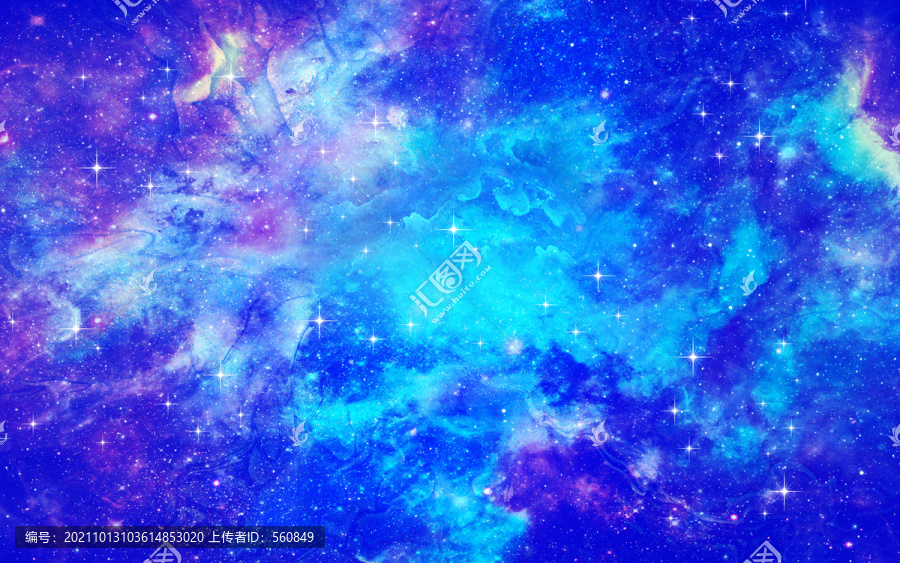 藍(lán)色唯美星空背景