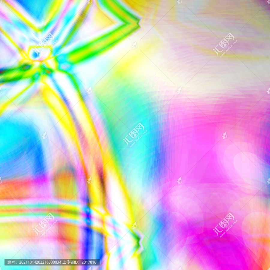 抽象幾何彩色油畫背景墻