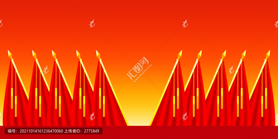 黨會背景十面紅旗