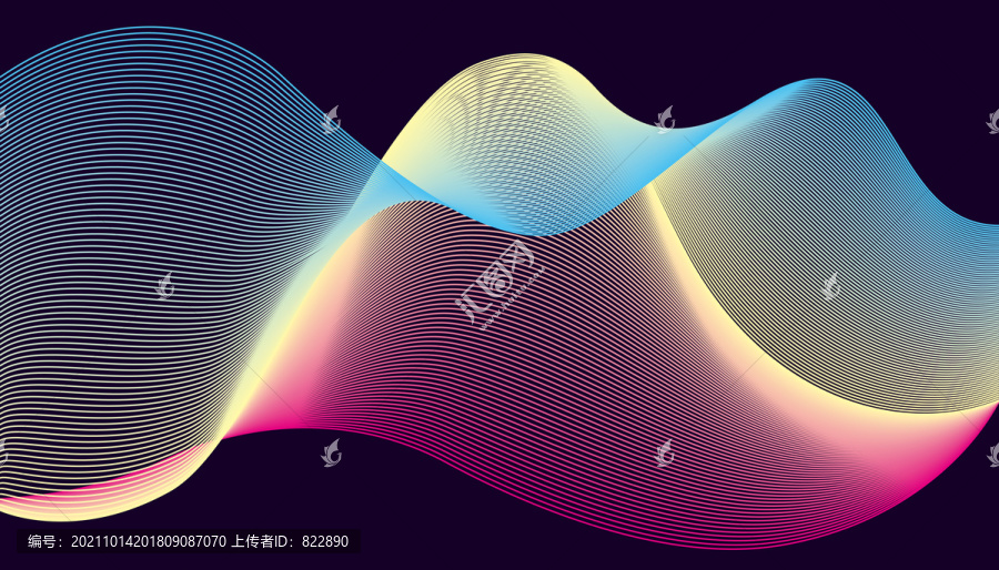 優美韻律線條背景圖06